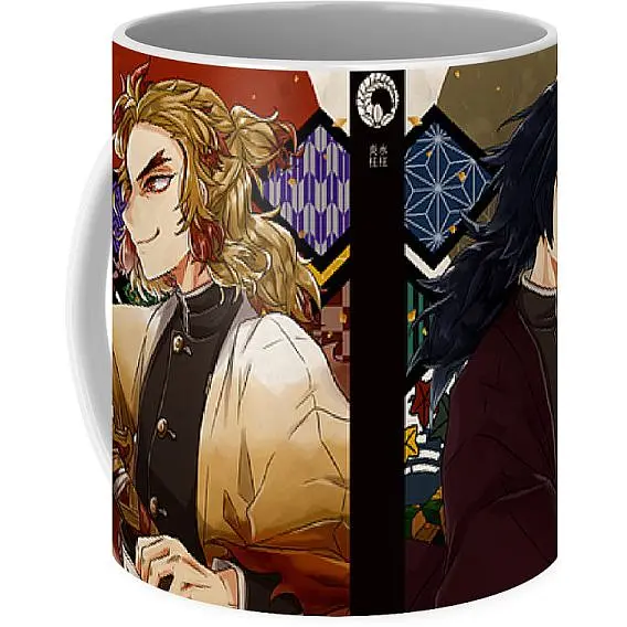 Кухоль GeekLand Demon Slayer: Kimetsu no Yaiba Клинок, що розтинає демонів  Ренгоку та Томіока KY.02.03 330 мл білий - фото 2