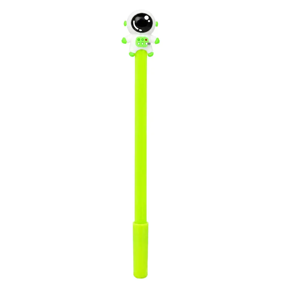 Ручка дитяча з іграшкою "Spaceman" A007(Green) гелева, синя