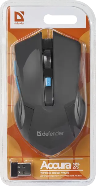 Мишка Defender Accura MM-275 Black-Blue (52275) - фото 4