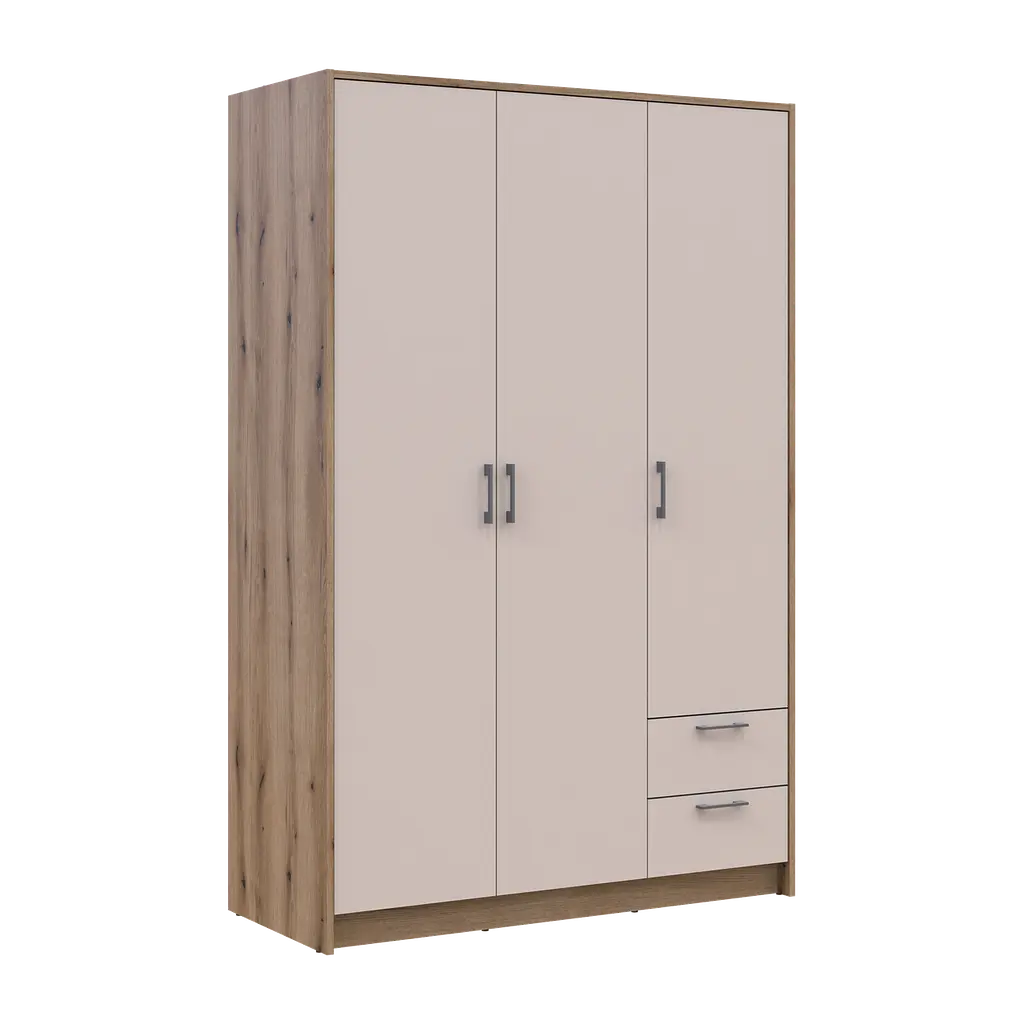 Шафа для одягу Doros Ронді Дуб Артизан/Кашемір 3ДСП 121х52х195 (80737815) - фото 6