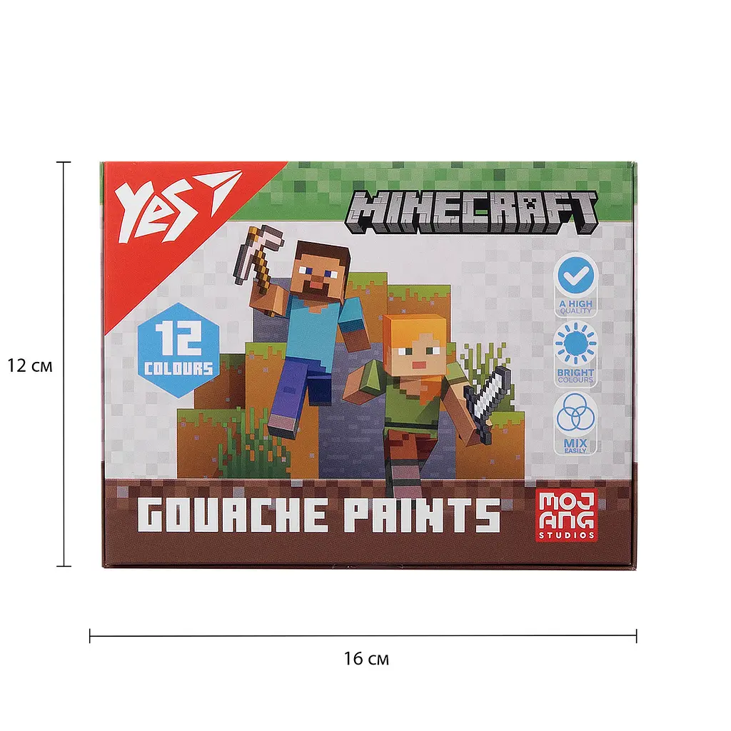 Гуаш Yes Minecraft 12кольор. 20мл 230407 - фото 2