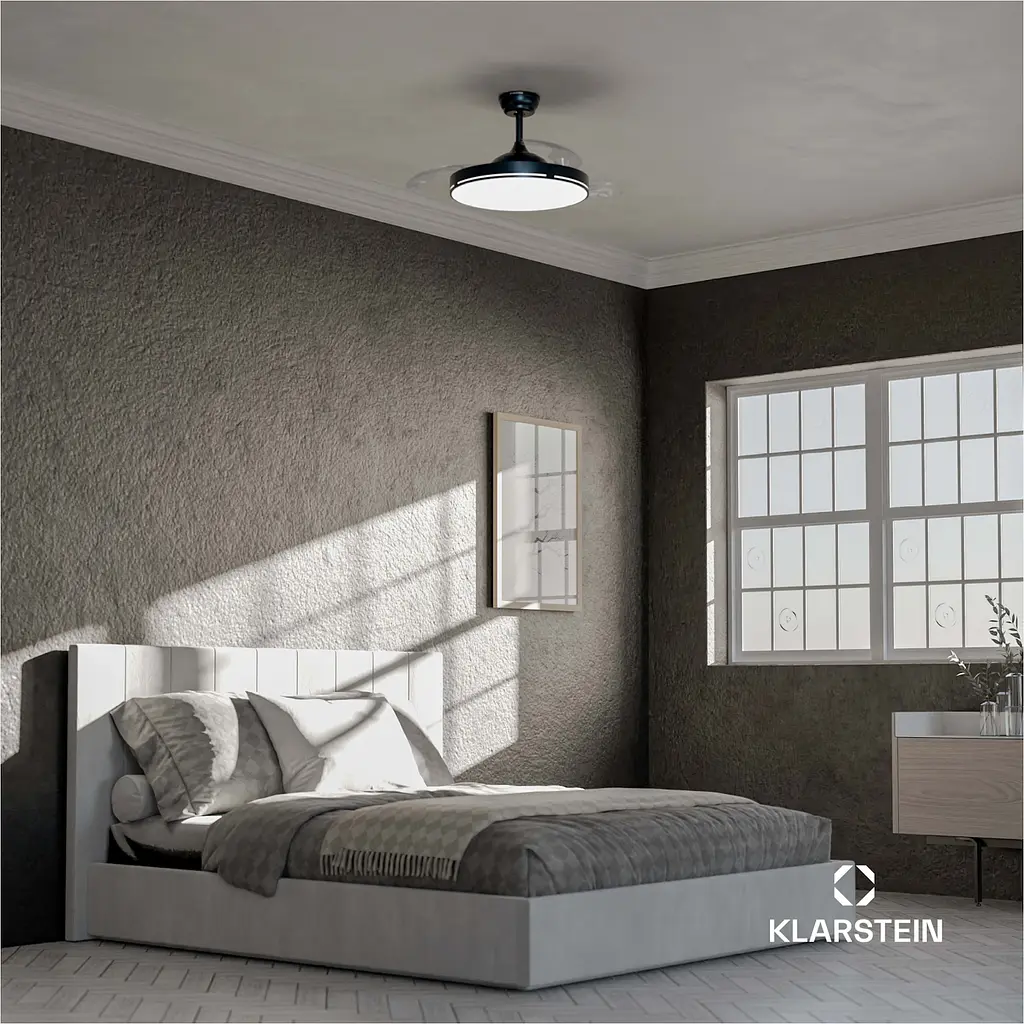Стельовий вентилятор-люстра KLARSTEIN AirFold 107 см (10047034) - фото 7