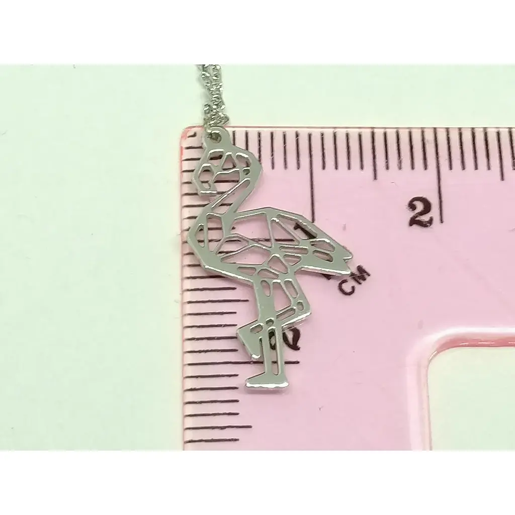 Срібне кольє Qvaliz Фламінго. 90801128 45 - фото 4