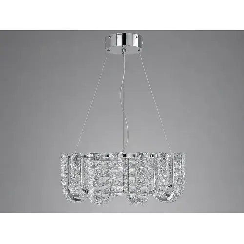 Хромована кришталева LED люстра Linisoln 559-500 CH 55 Вт з пультом-димером та 3 температурами світла - фото 2