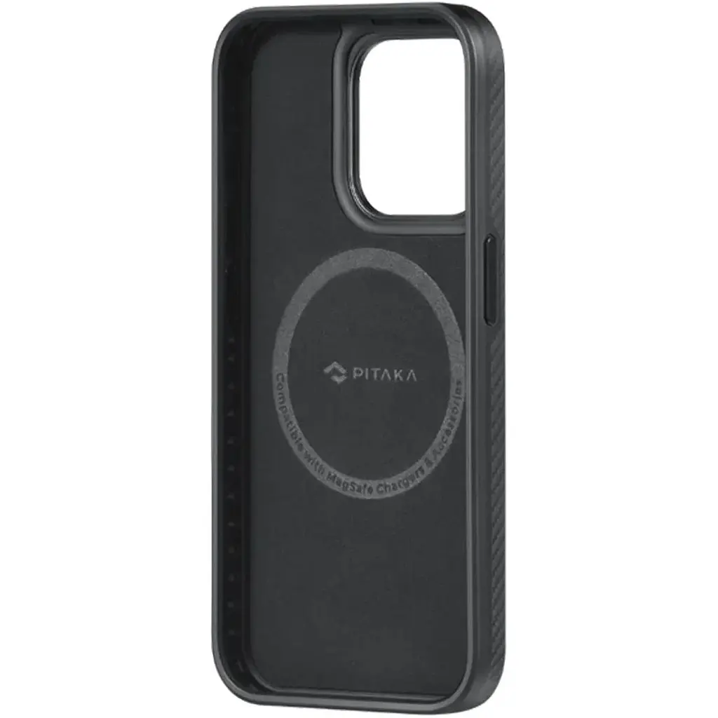 Чохол-накладка Pitaka MagEZ Case Pro 4 Twill 600D Black/Grey для iPhone 15 Pro Max (KI1501PMPA) - фото 4