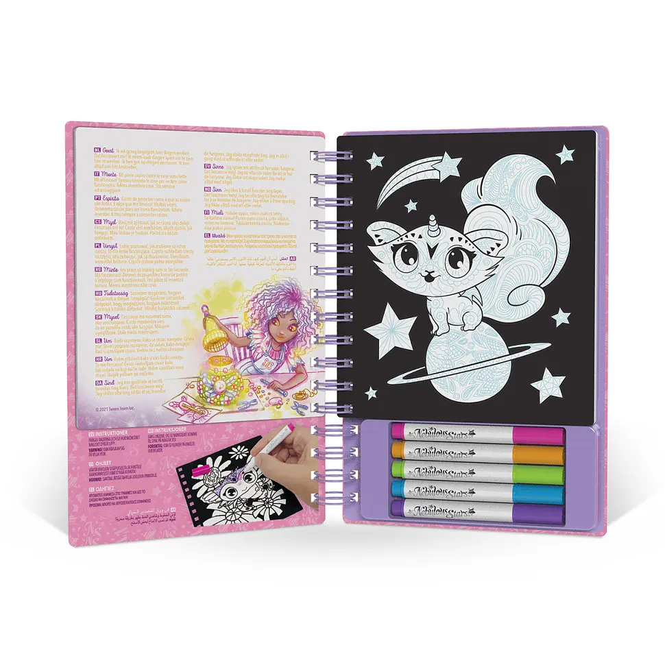 Набір для творчості Nebulous Stars Розмальовка: Візерунки на оксамиті 11026, 5 міні маркерів - фото 2