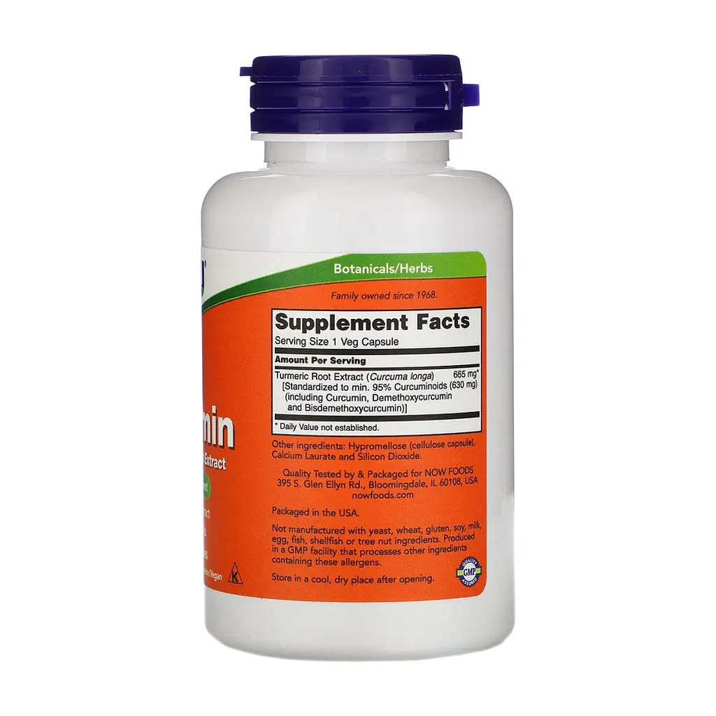 Трави Now Foods Куркумін, Curcumin, 60 капсул (NOW-04638) - фото 2