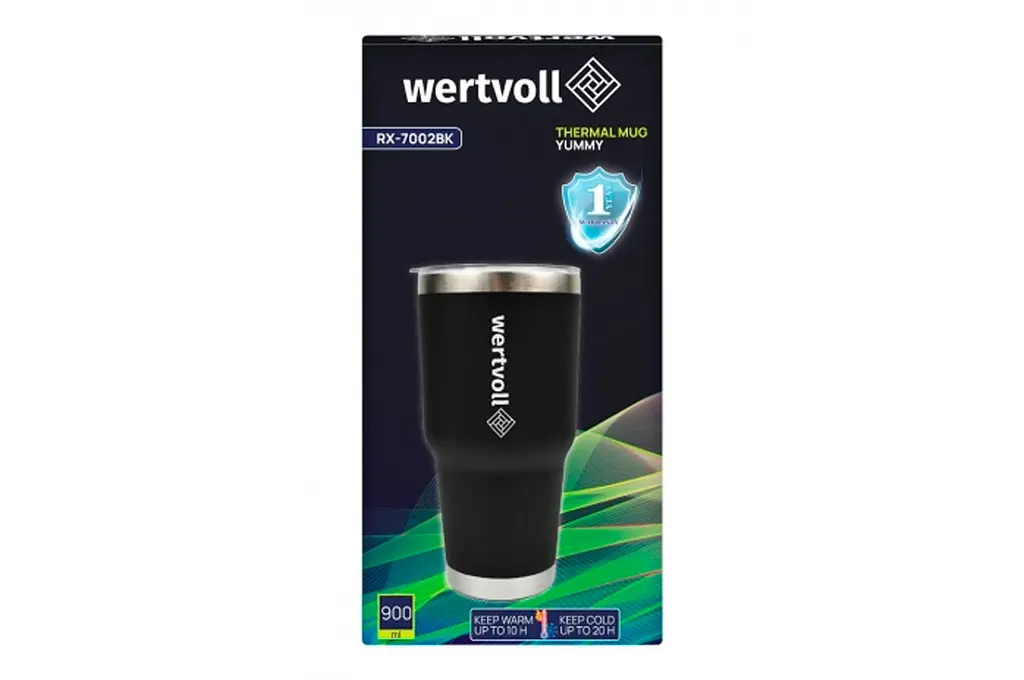 Термокружка WERTVOLL 900мл Yummy чорна (RX-7002BK) - фото 5