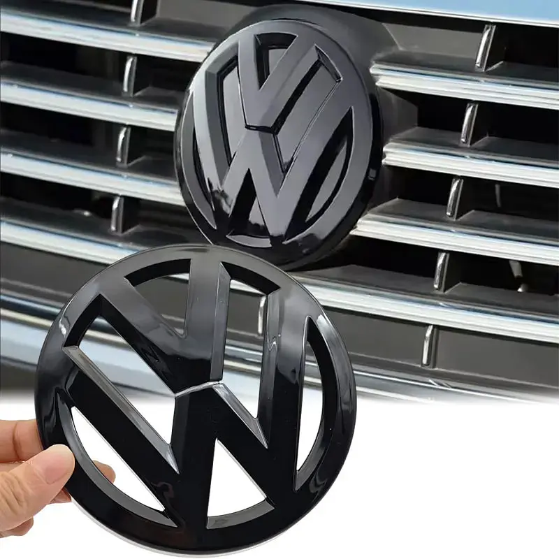 Емблема решітки Volkswagen чорна 142мм пластик (на скотчі) - фото 2