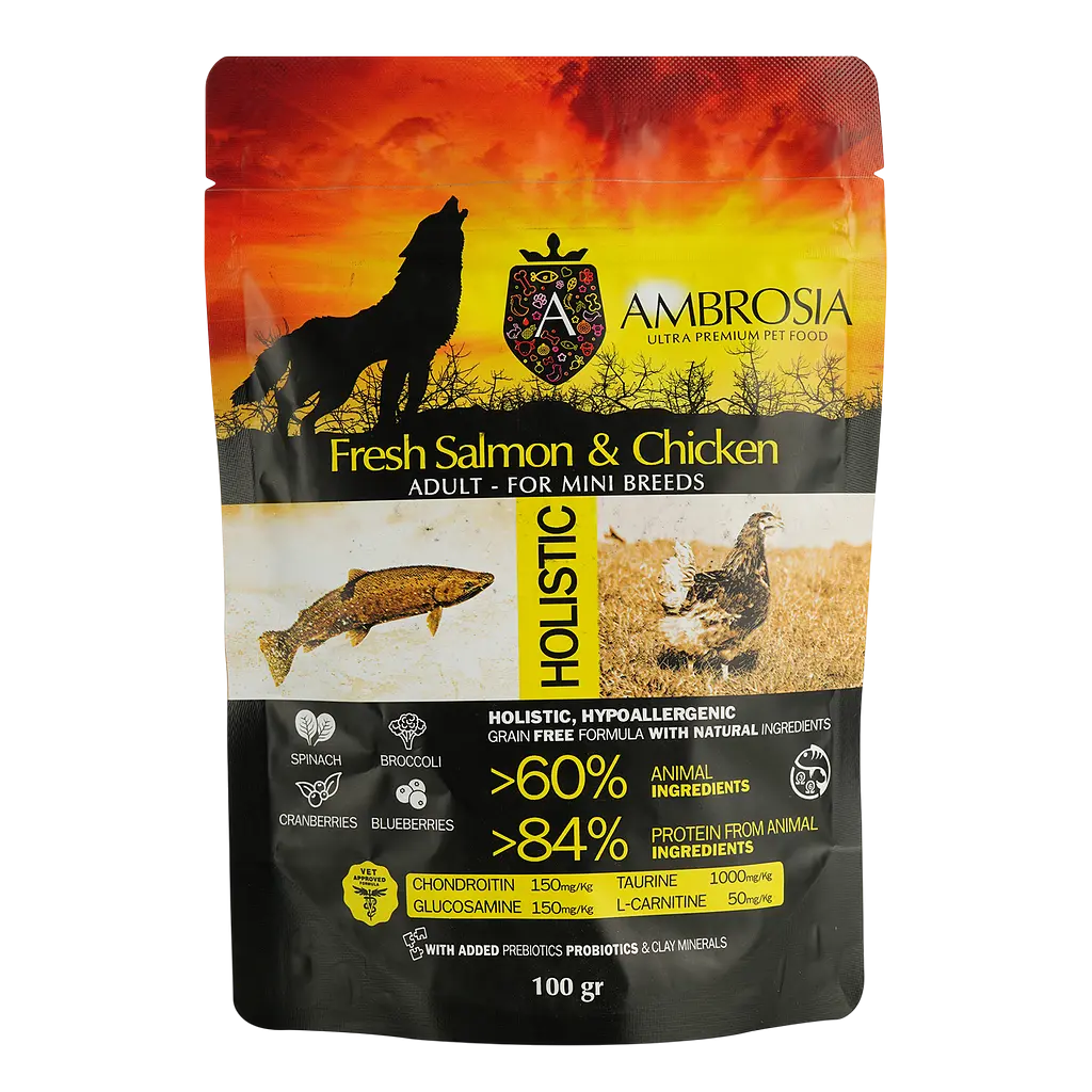 Набір дегустаційного сухого корму для дорослих собак Ambrosia Grain Free 300 г (3 шт. х 100 г) - фото 4