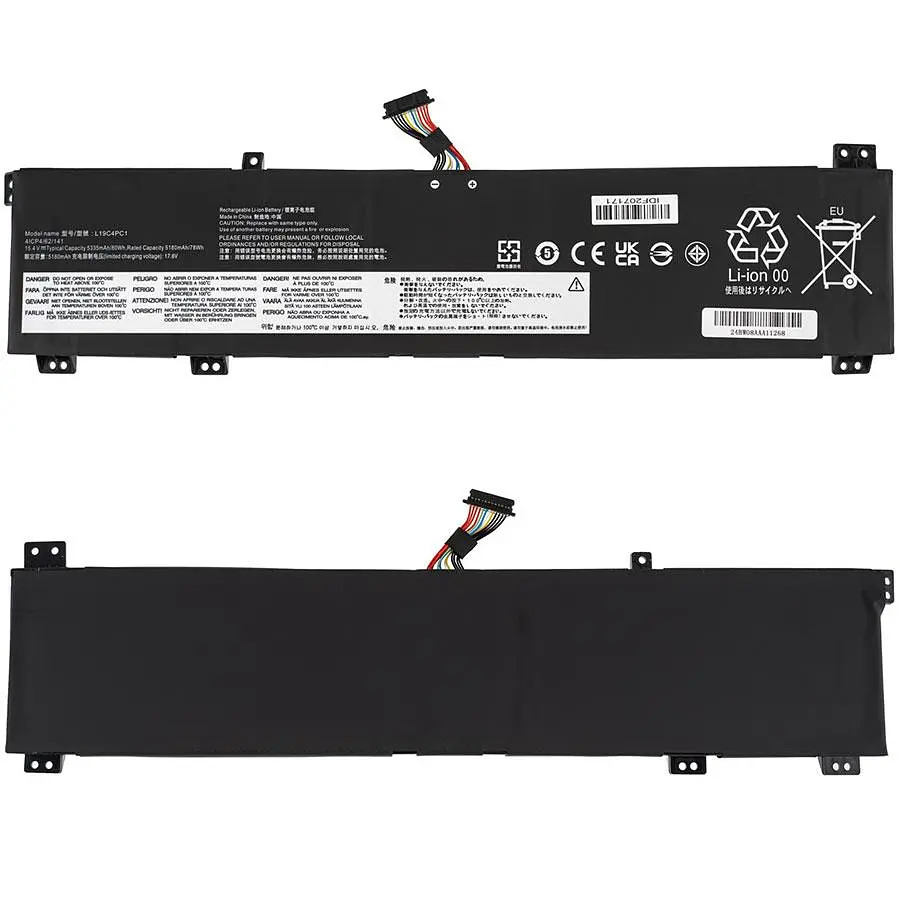 Батарея для ноутбука Lenovo L19M4PC1 (Legion 5 15ARH05 5 15IMH05) 15.36V 5350mAh 80Wh Чорний - фото 2