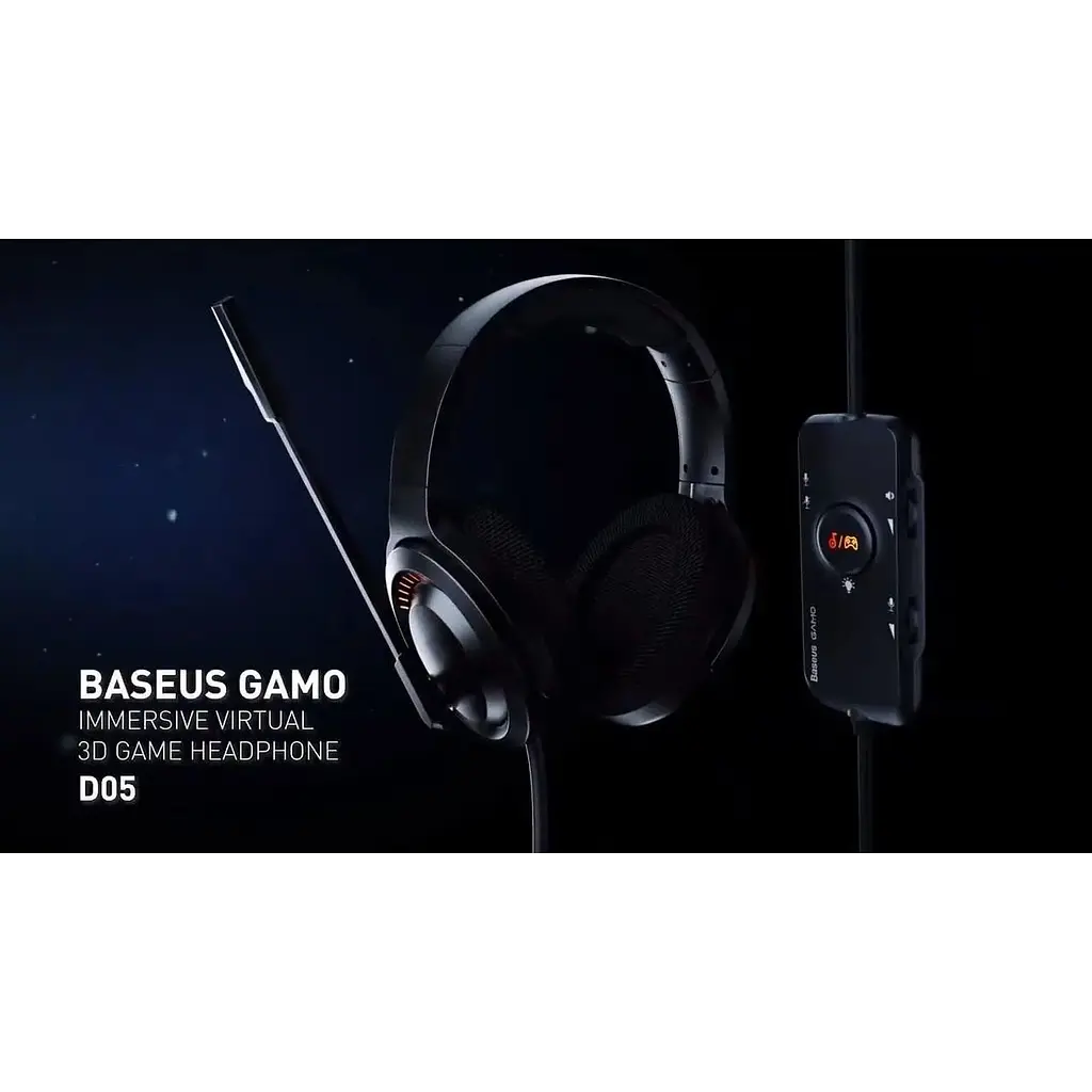 Навушники Baseus Gamo Immersive Virtual 3D Game Headphone D05 (PC) версія для ПК чорні - фото 6