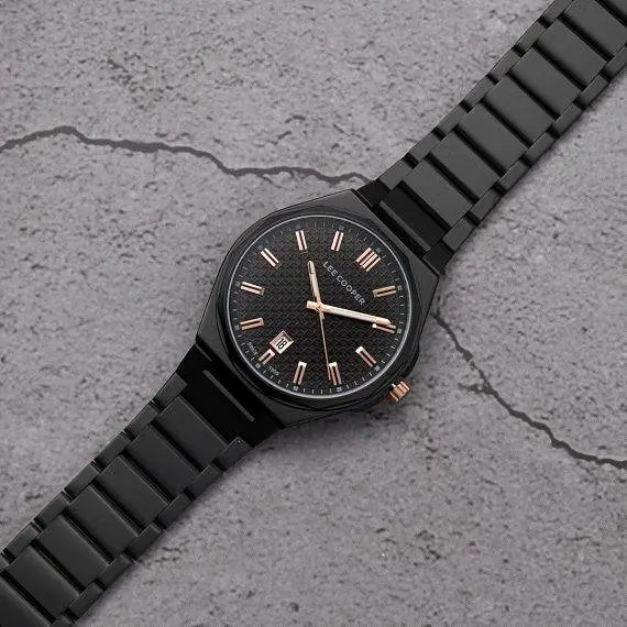 Чоловічий водостійкий наручний годинник Lee Cooper Knight (Чорний) - фото 5