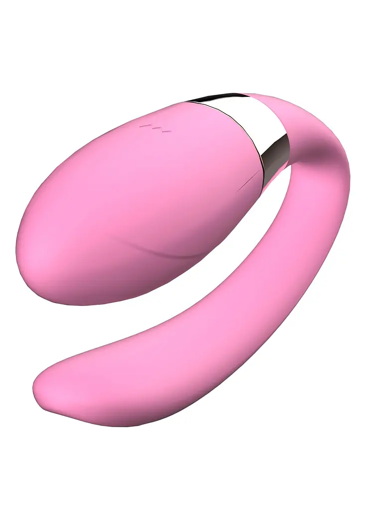 Вібратор для пар V-Vibe Pink, USB, 7 Function, Remote Control - фото 4