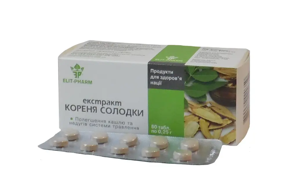 Екстракт Elit-Pharm кореня солодки 80 таблеток