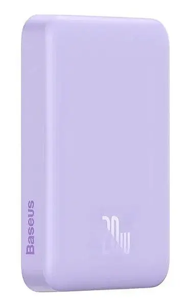 Бездротовий портативний акумулятор - зарядний Baseus Magnetic Mini 20 W 10000 mAh (PPCX110205) фіолетовий - фото 4