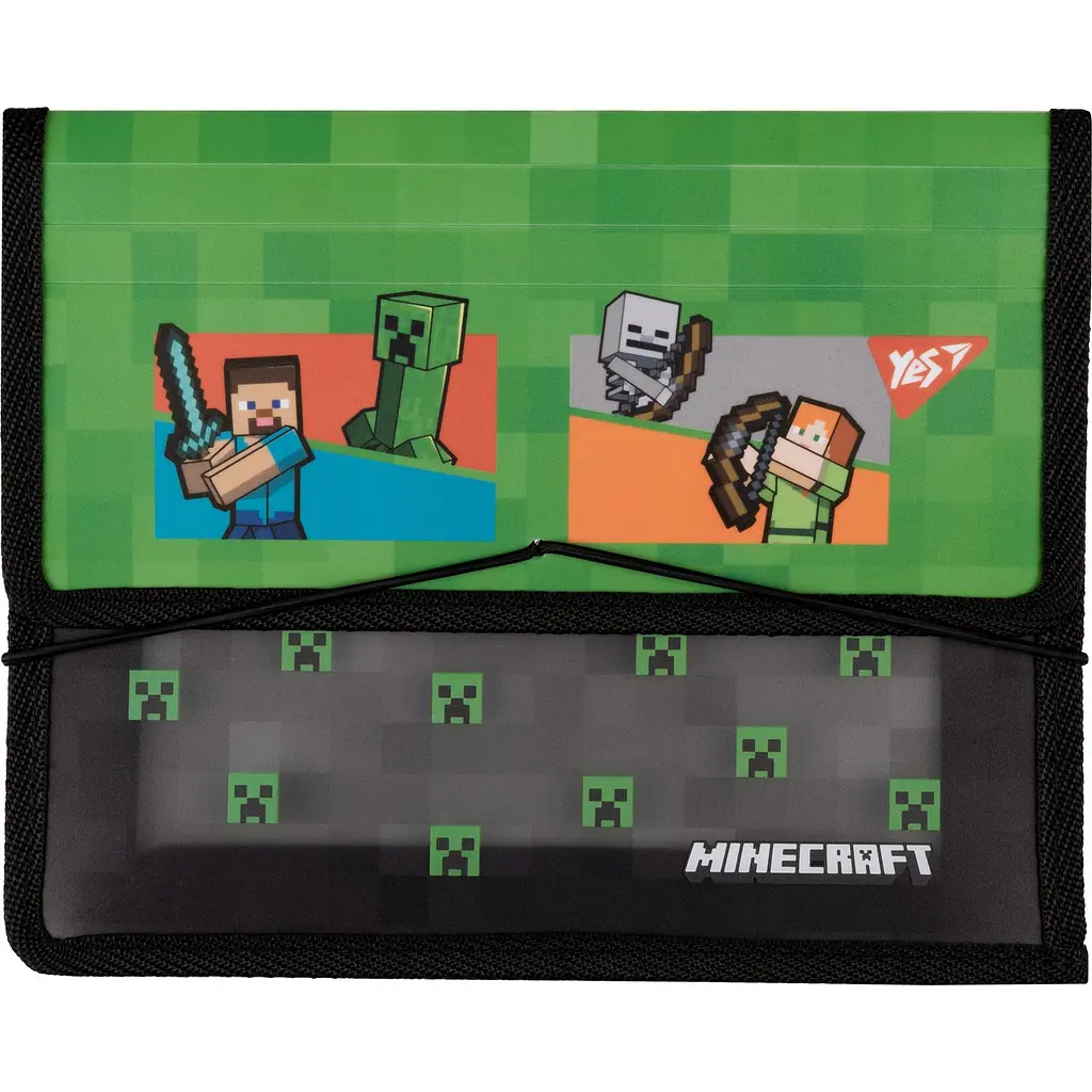 Папка для зошитів YES Minecraft. Heroes пластикова на блискавці В5 (492207) - фото 1