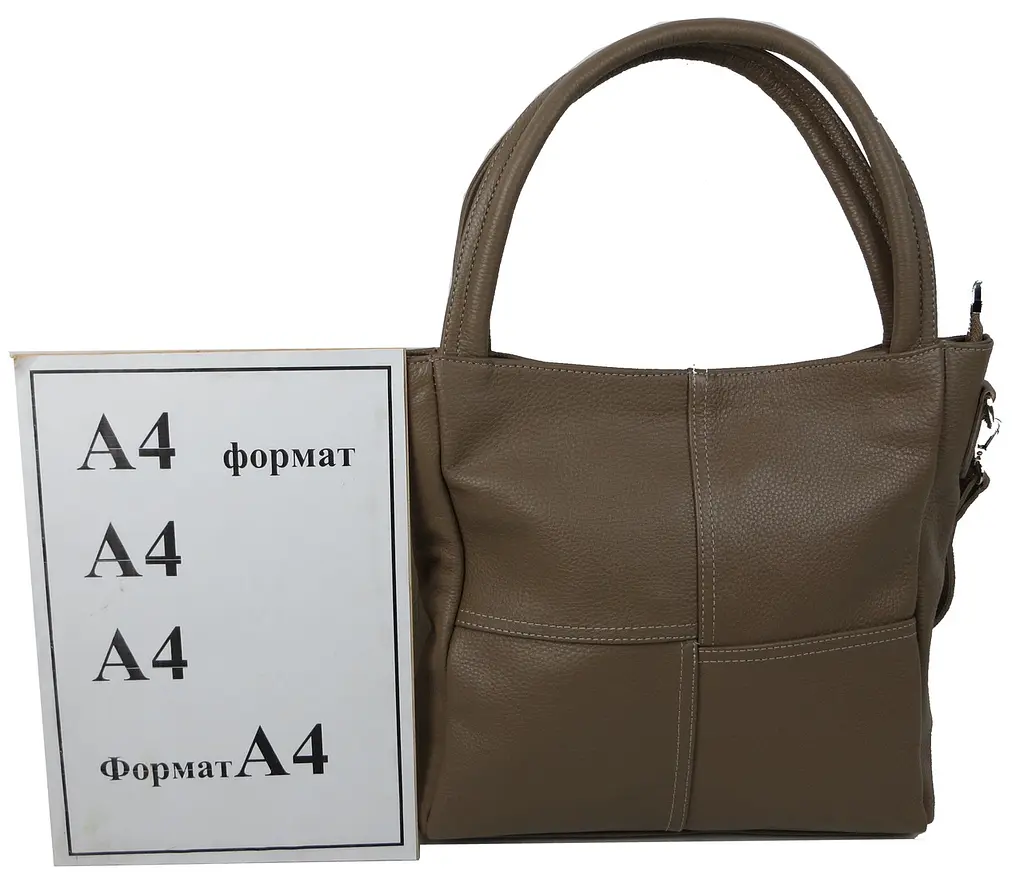 Сумка жіноча класична шкіряна Borsacomoda 853.035 Бежева - фото 9