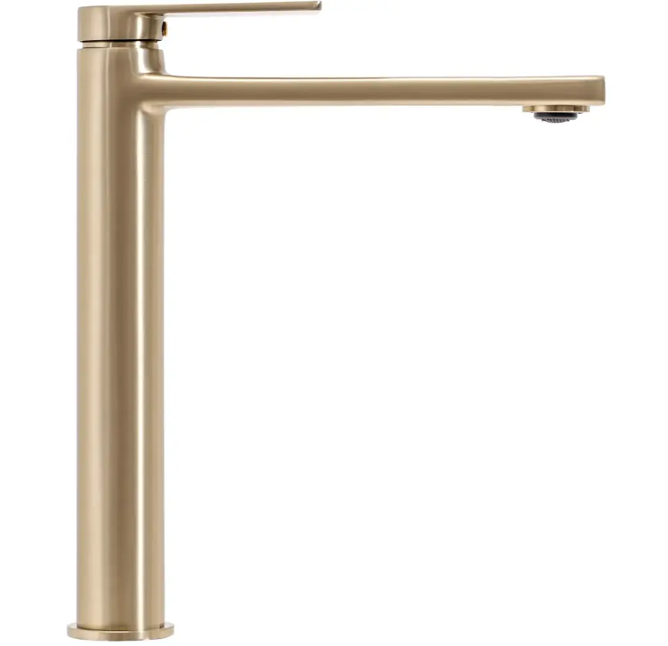 Змішувач для умивальника Rea Verso високий brushed gold REA-B6564, Золотий - фото 3