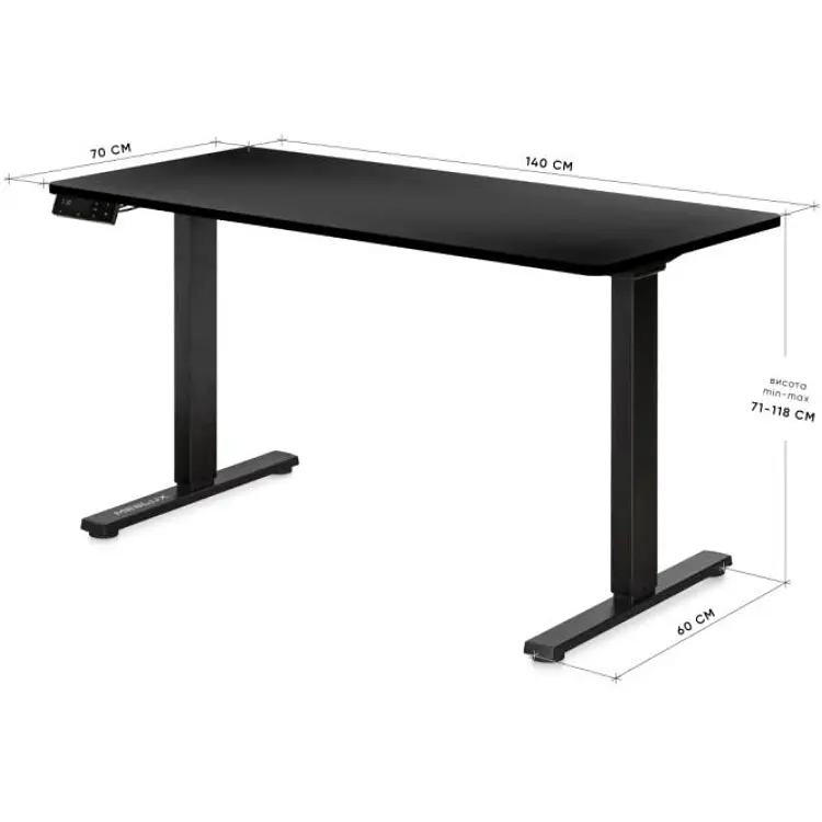Стіл Mealux PowerDesk Duo XL Black (EVO-252 Duo B/B) - фото 2