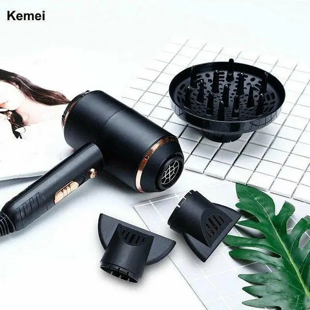 Фен для сушіння та укладання волосся Kemei KM 8896 з дифузором - фото 7