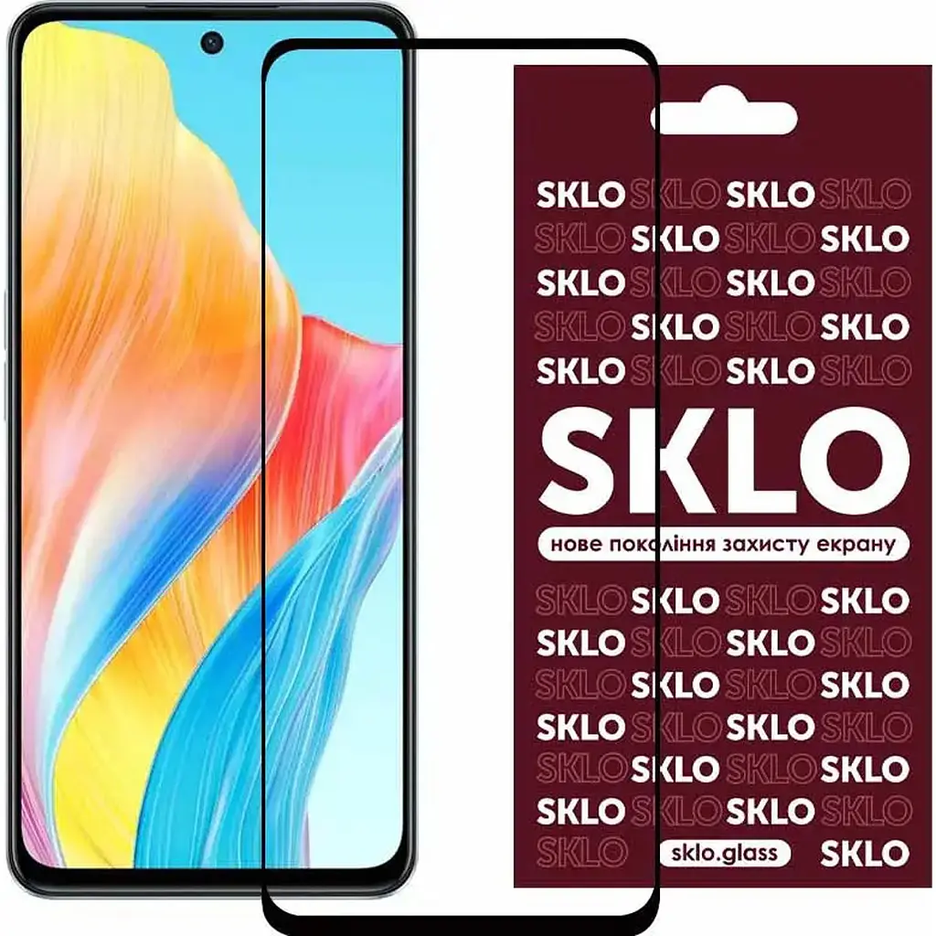 Захисне скло Sklo Full Glue 3D Tempered Glass для Oppo Reno 8 Pro Black [95287] - фото 2