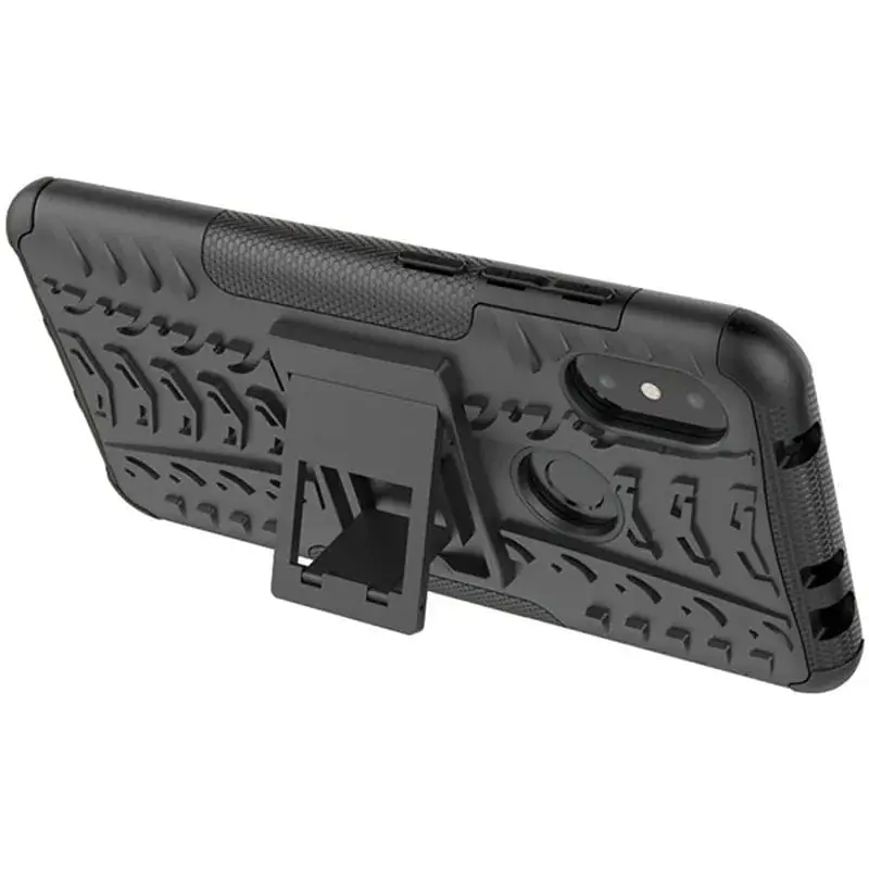 Чохол-накладка Toto Dazzle Kickstand 2 in 1 Case Xiaomi Redmi Note 6 Pro Black - фото 6