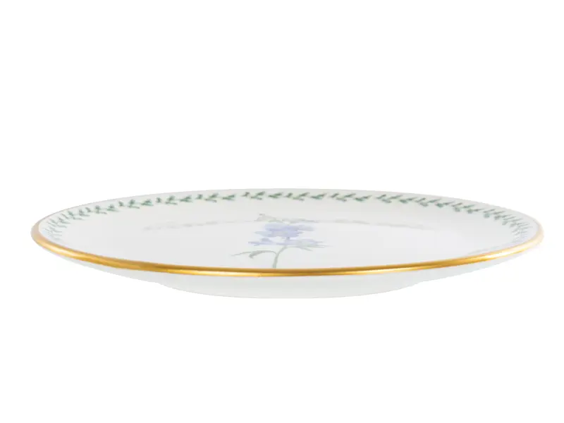 Тарілка Alba ceramics Flower, 19 см, біла з синім (769-034) - фото 2