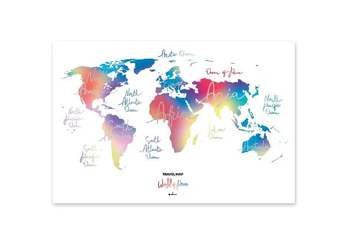 Скретч карта 1DEA.me Travel Map World of Peace No R*ssia edition (англ.) (ВР_СКУ) - фото 2
