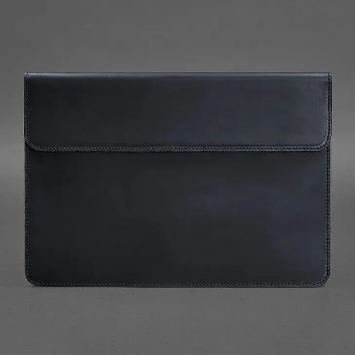 Шкіряний чохол-конверт BlankNote Crazy Horse на магнітах для MacBook 14 Синій - фото 3
