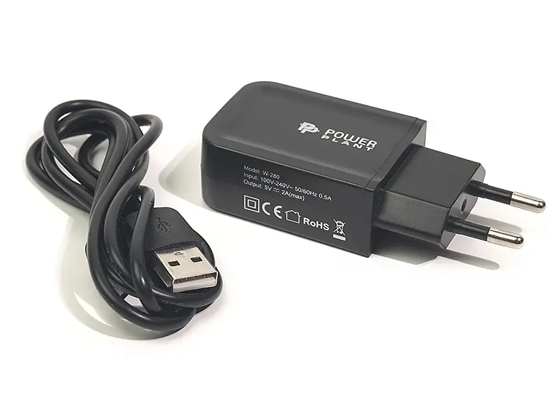 Зарядний пристрій PowerPlant W-280 USB/microUSB 220 В, 5 В, 2 A (SC230037) - фото 3