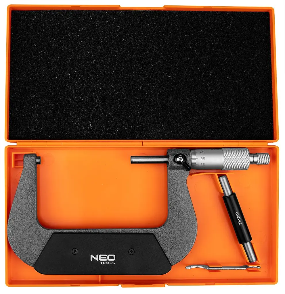 Микрометр с верньером 75-100мм ±0.01мм/м Neo Tools hoz0013756 - фото 3