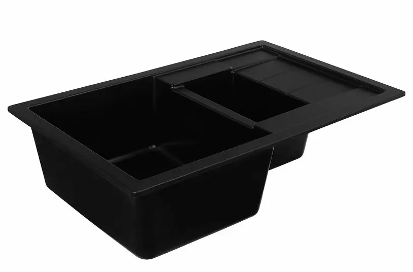 Кухонна мийка Platinum 7850W TOSKANA матова Чорна (SP000025177) - фото 3