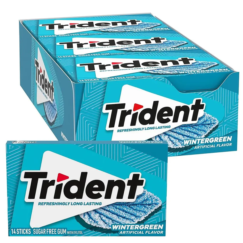 Жувальна гумка Trident Wintergreen Sugar Free Gum 14 стіків - фото 3