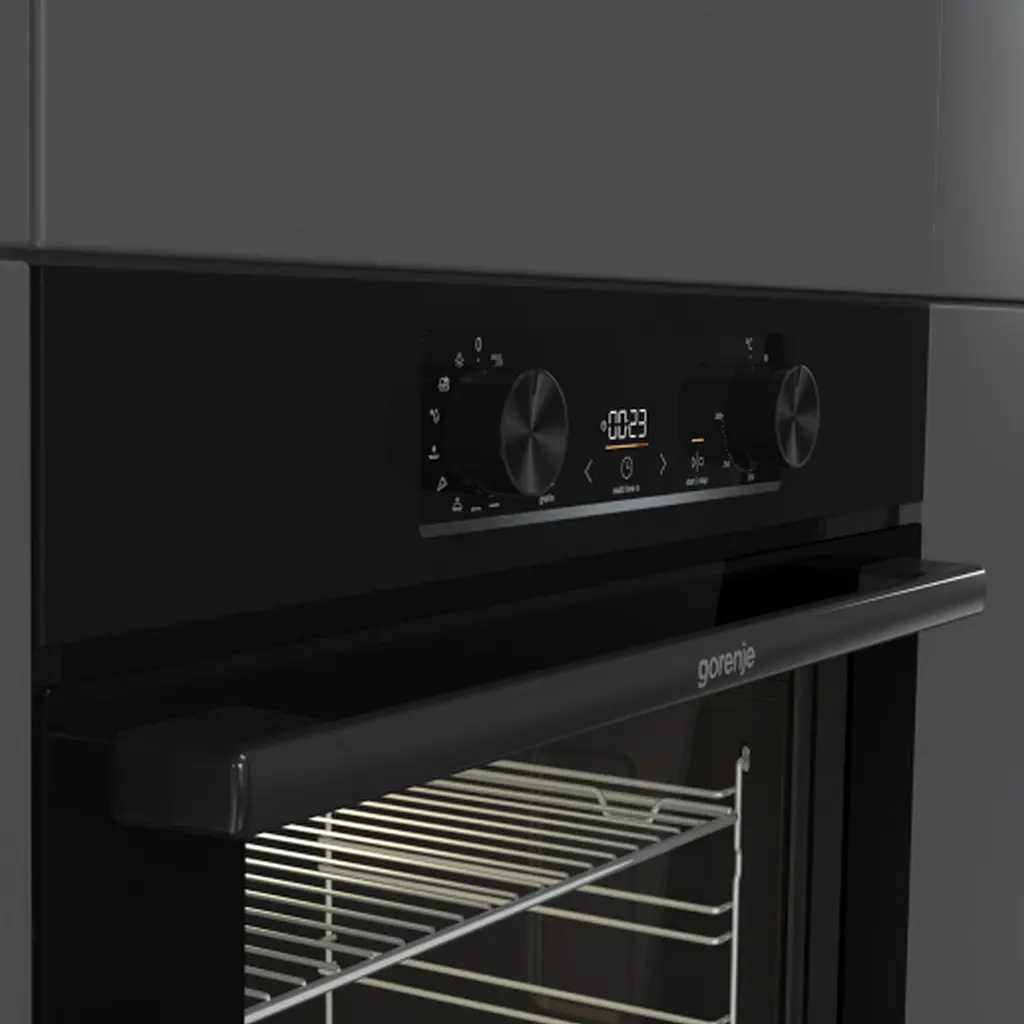 Духовой шкаф Gorenje электрический, 77 л, A, дисплей, IconLed, пиролиз, черный - фото 8
