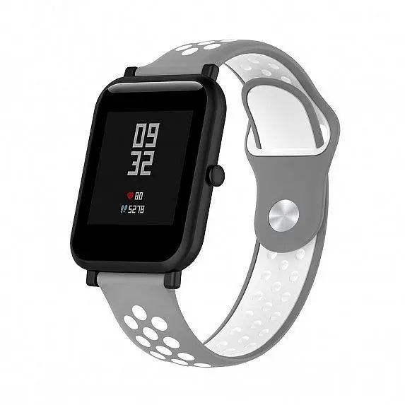 Універсальний ремінець для Amazfit Bip 20мм Black-Red (AMZBPSILNIKE-BRD) [36655] - фото 4