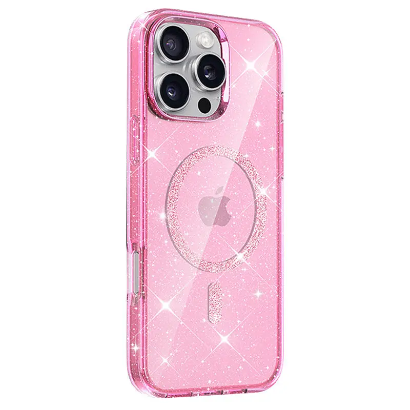 Чохол TPU Eclipse Sparkle Magnetic Fit для Apple iPhone 16 Pro Max (6.9") Pink - фото 2