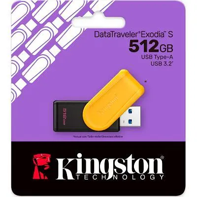 USB флеш накопитель Kingston 512GB DataTraveler Exodia S USB 3.2 (DTXS/512GB) - фото 3