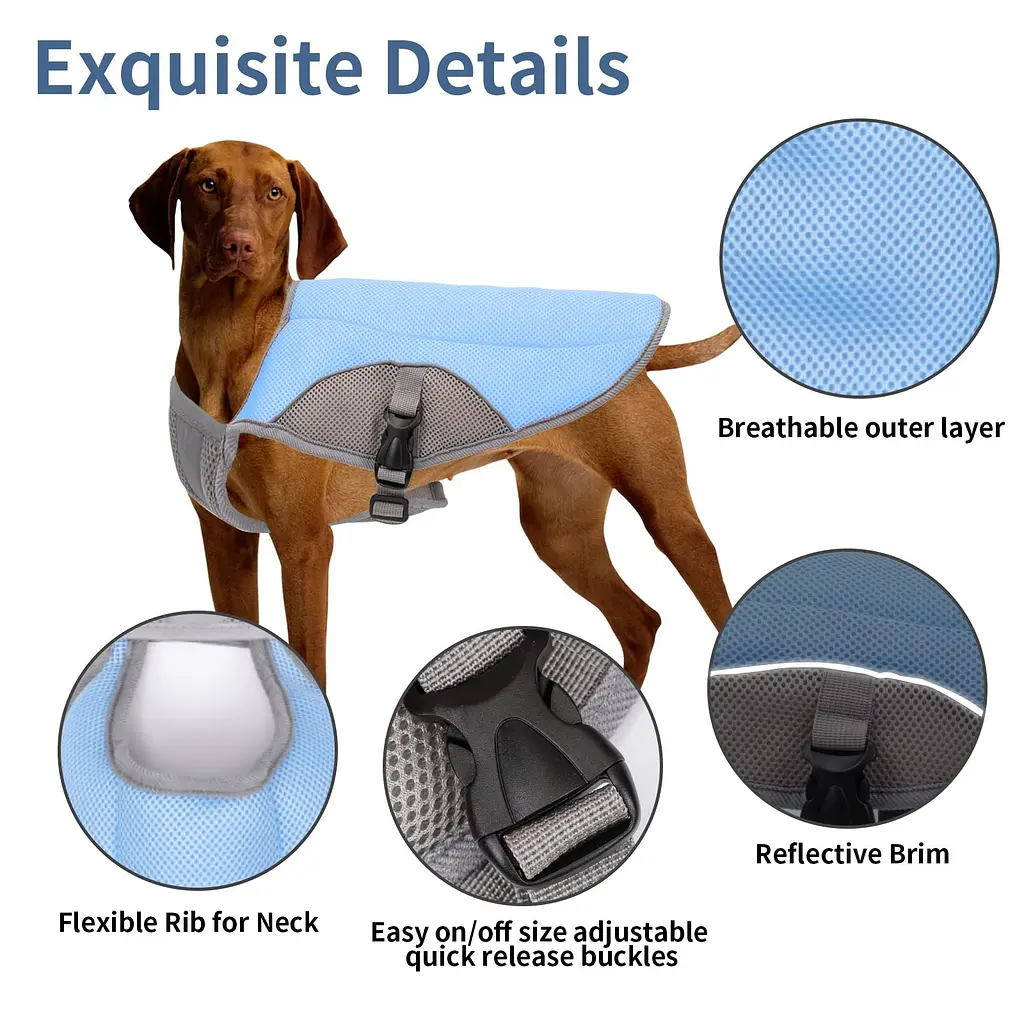 Літній охолоджувальний жилет для великих порід собак Derby Summer Dog Cooling Vest PPA0116, Orange, 2XL - фото 2