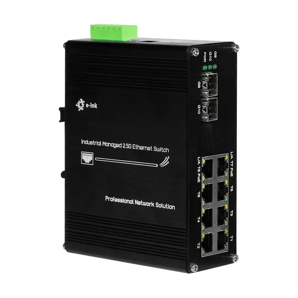 PoE-комутатор 10-портовий керований L2+ E-LINK LNK-IMC208-2.5GPM-SFP+ 2.5G з 8 портами PoE, 240W (73-00139) - фото 3