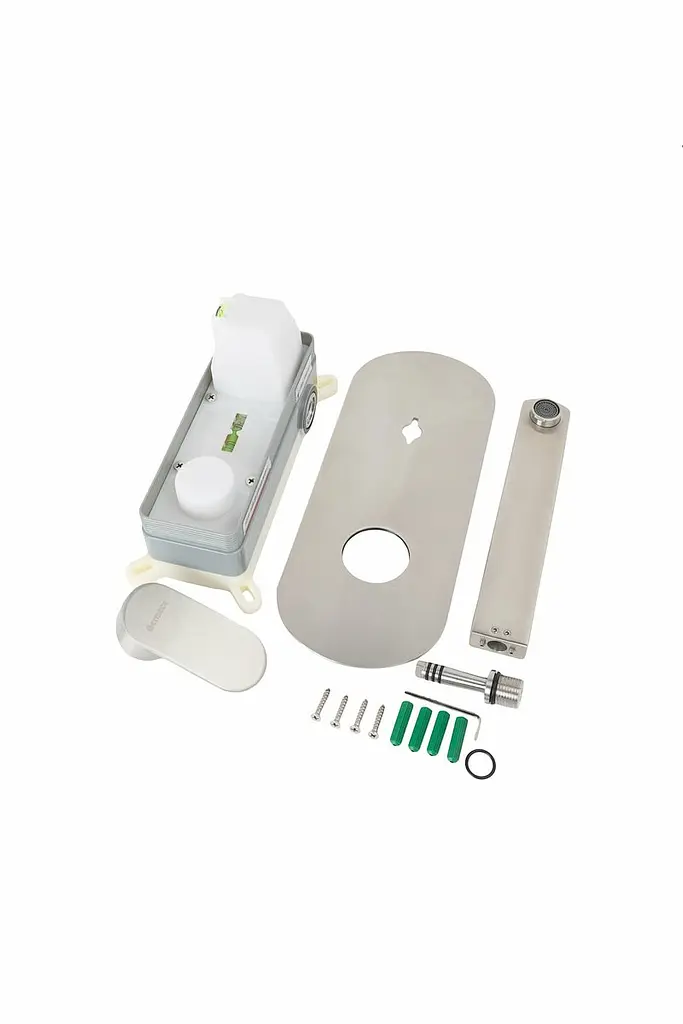 Змішувач для умивальника настінний Germece 4033 нержавіюча сталь - фото 3