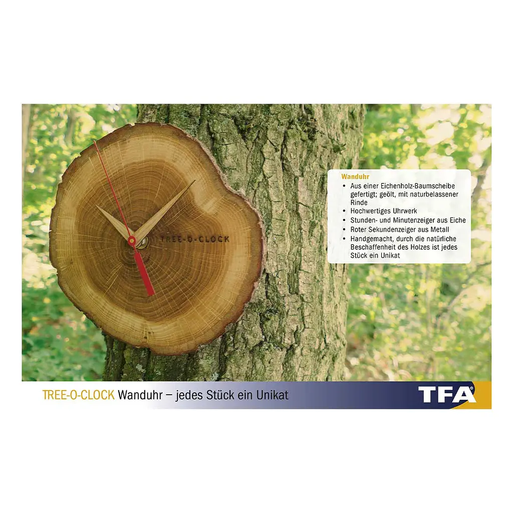 Годинник настінний TFA Tree-o-clock 60304608 - фото 2