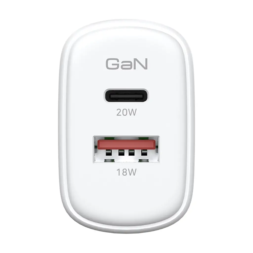 Зарядний пристрій Armorstandart 1xUSB-C PD25W + 1xUSB QC3.0 GaN white (ARM87066) - фото 4