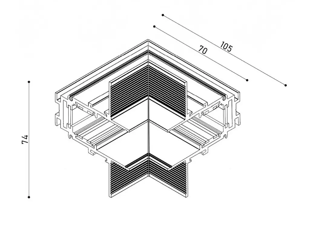З`єднання кутове 90° (стеля-стіна) KLOODI KDMG-TRX ZM BASE 90 V - фото 3