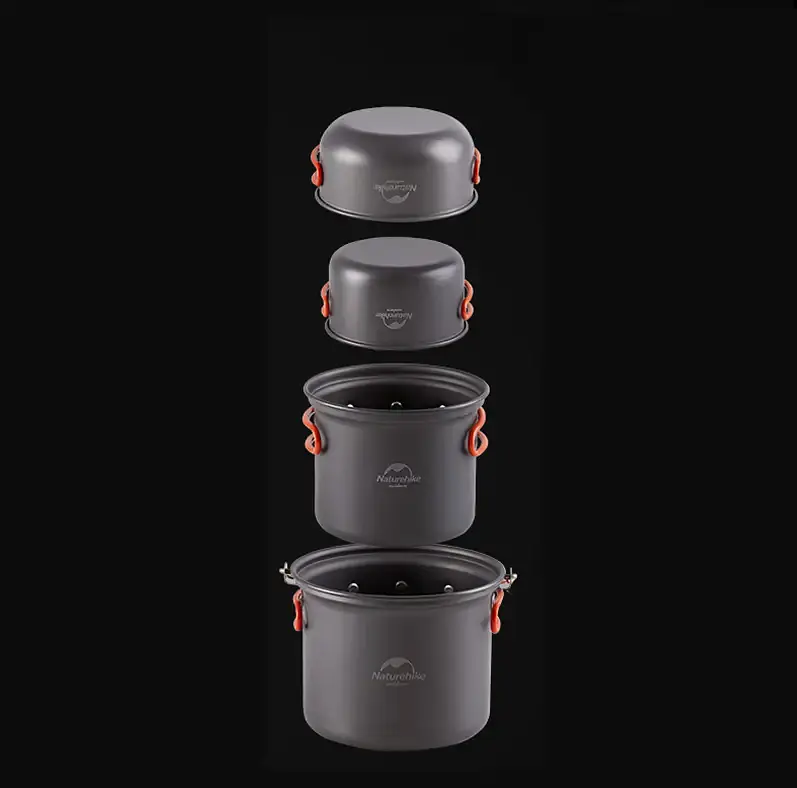 Набор туристической посуды Naturehike NH15T401-G (4 шт.) - фото 4