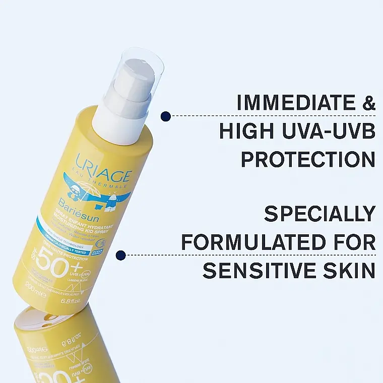 Зволожуючий сонцезахисний спрей для дітей Uriage Bariésun SPF50+ 200 мл - фото 6