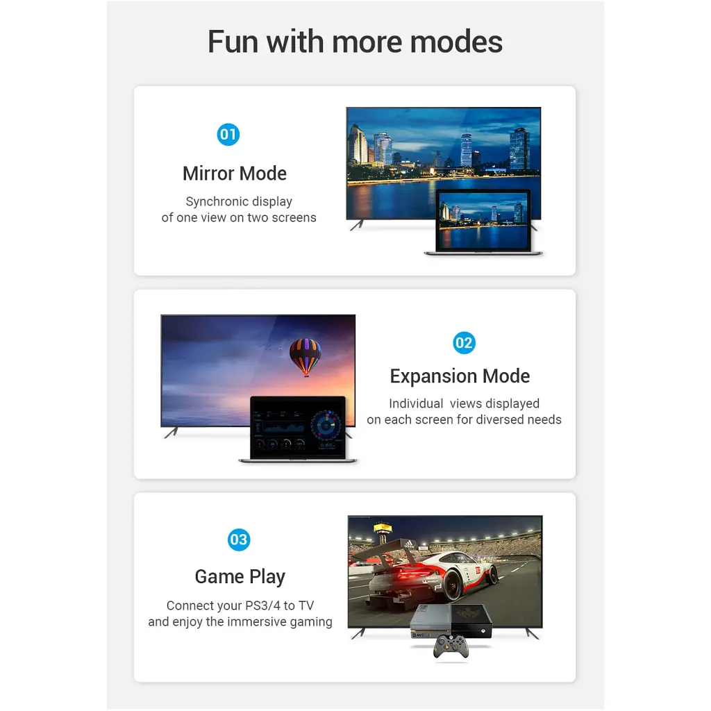Кабель мультимедійний HDMI M to HDMI M 1.0m 4K60Hz cotton braided black zinc alloy Vention (ALMBF) - фото 8