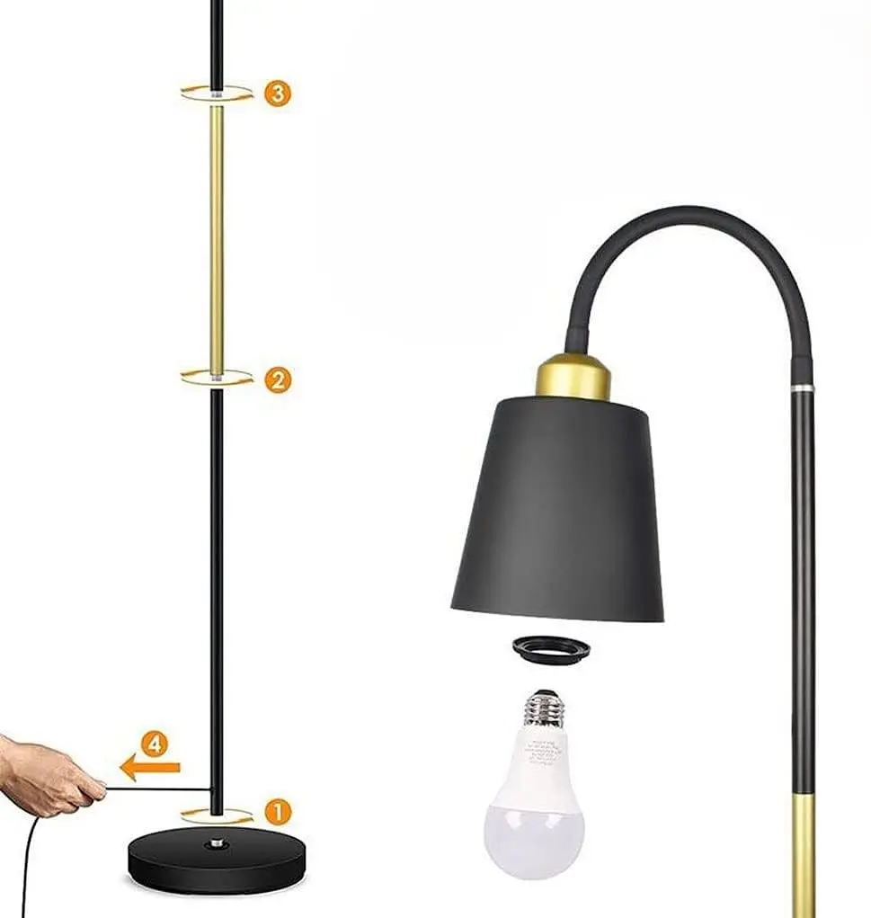 Торшер для чтения FLT-75F/1 E27 BK - фото 4