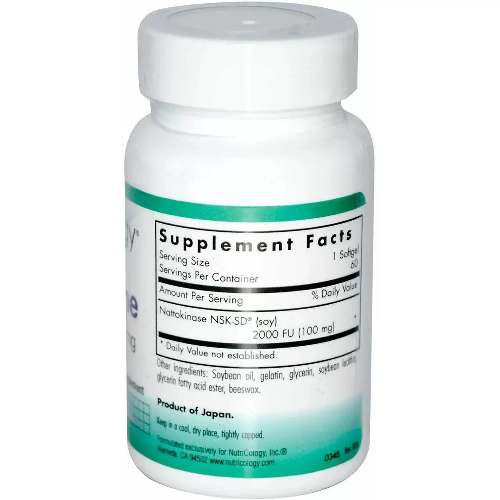 Наттокиназа Nutricology NattoZyme Nattokinase 100 мг 60 капсул - фото 2