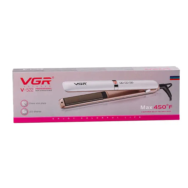 Професійна плойка VGR Hair Straightener для випрямлення волосся з керамічним покриттям - фото 10